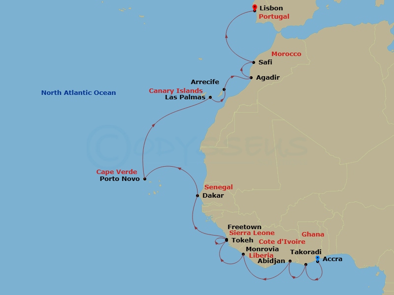 map of itinerary