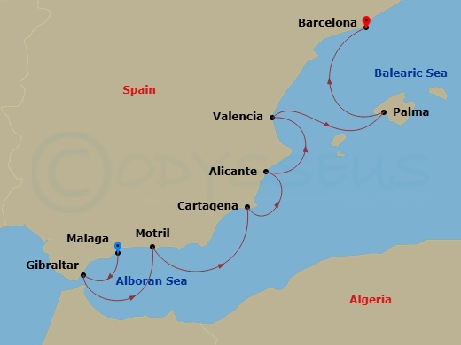 map of itinerary