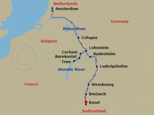 map of itinerary