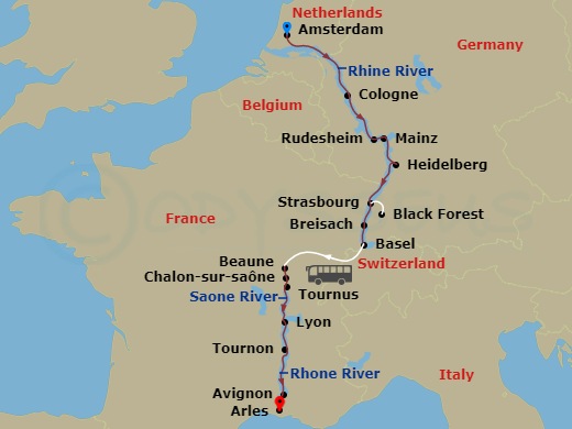 map of itinerary