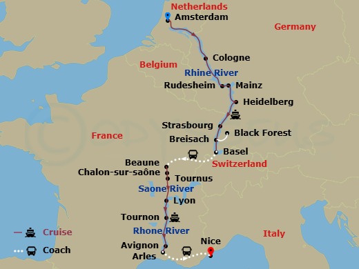 map of itinerary