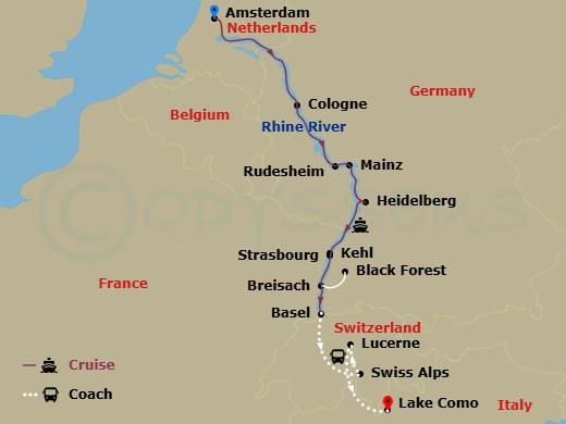 map of itinerary