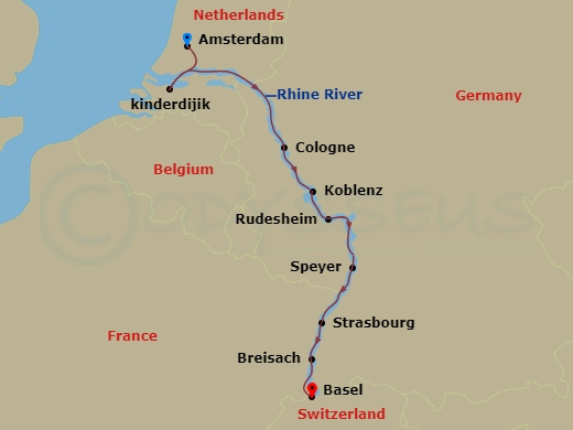map of itinerary