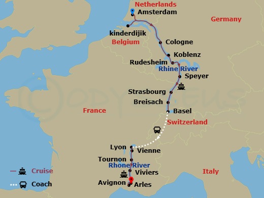 map of itinerary