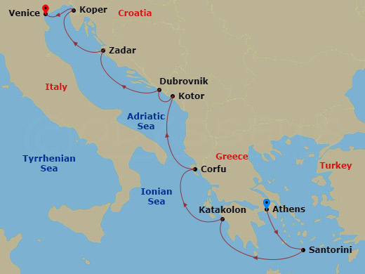 map of itinerary