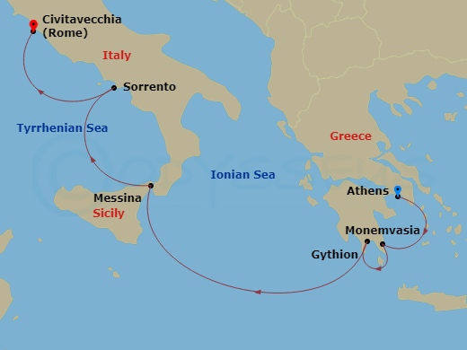map of itinerary