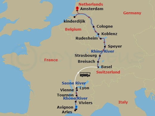 map of itinerary