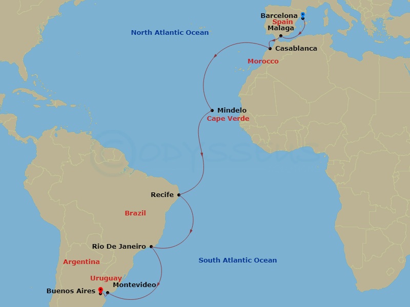 map of itinerary