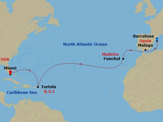 map of itinerary