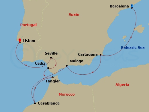 map of itinerary