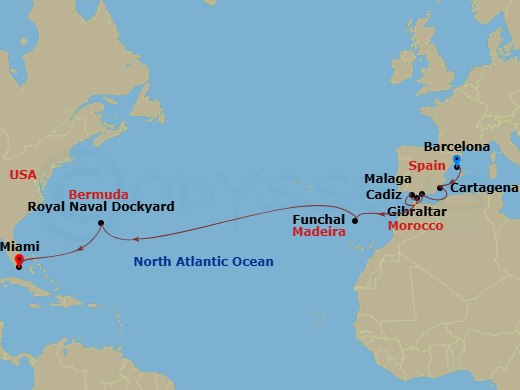 map of itinerary