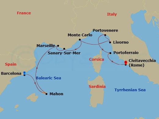 map of itinerary