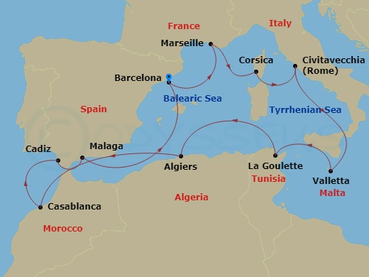 map of itinerary