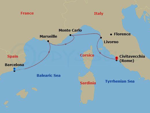 map of itinerary