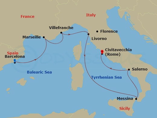 map of itinerary