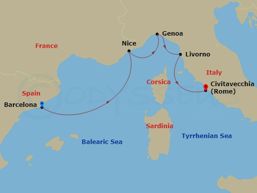 map of itinerary