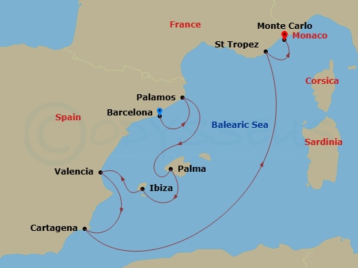 map of itinerary