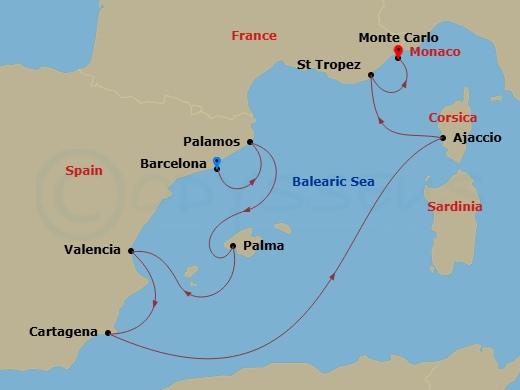map of itinerary