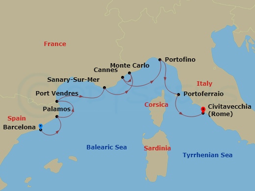 map of itinerary