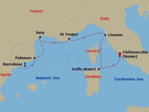 map of itinerary