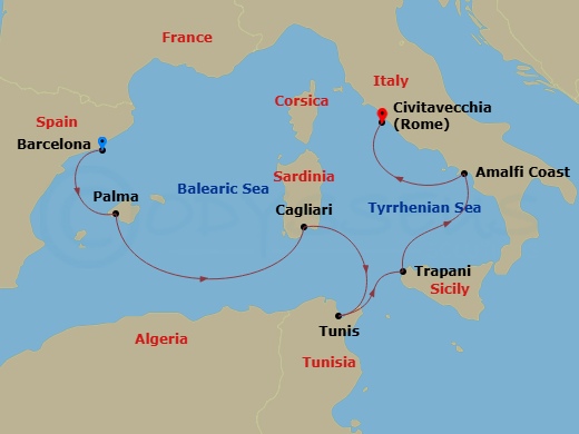 map of itinerary