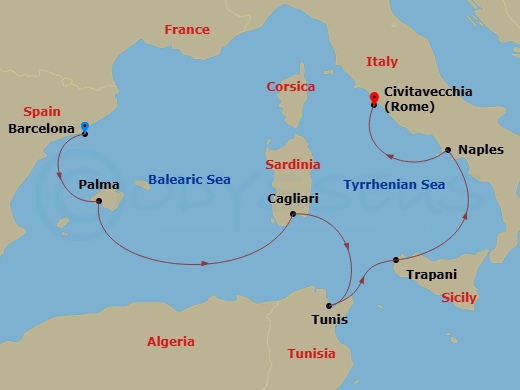 map of itinerary