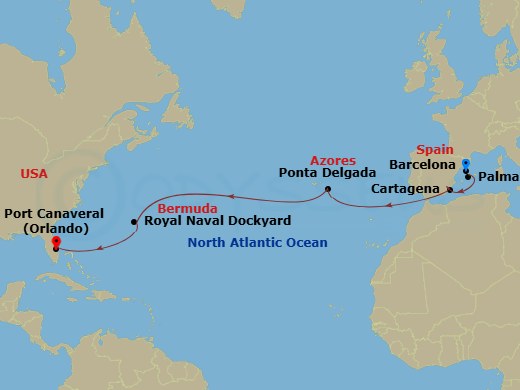 map of itinerary