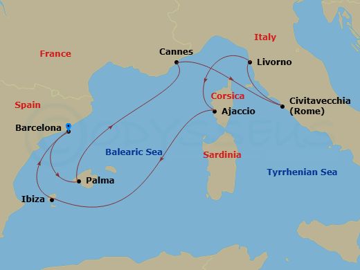 map of itinerary