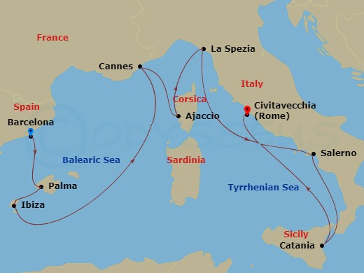 map of itinerary