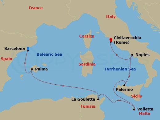 map of itinerary