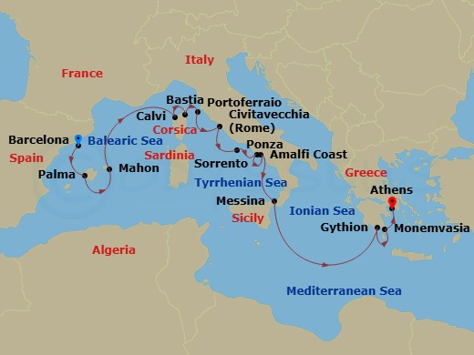 map of itinerary