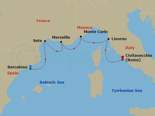 map of itinerary