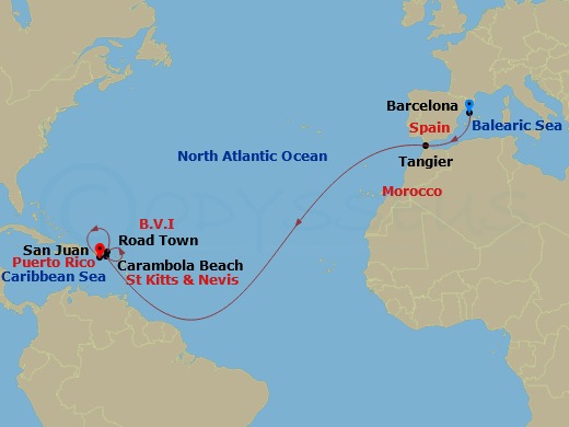 map of itinerary