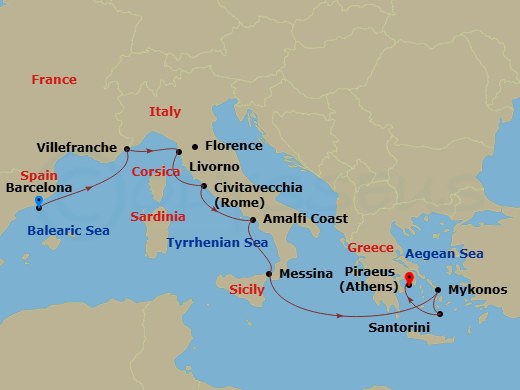 map of itinerary