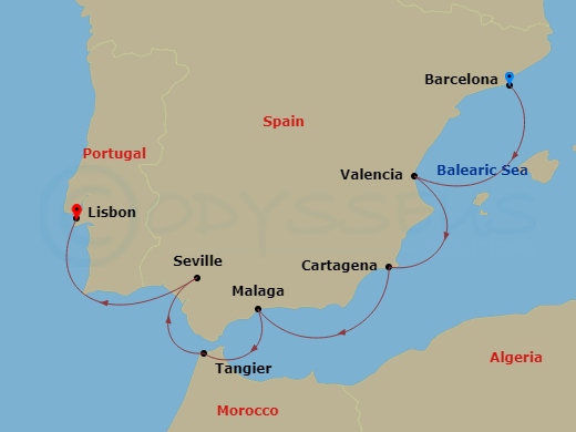 map of itinerary