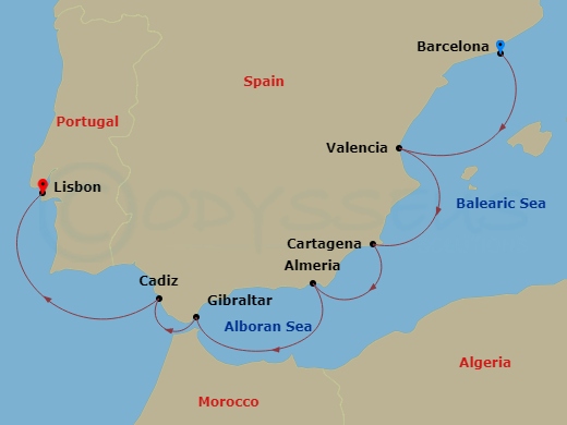 map of itinerary