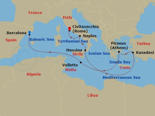 map of itinerary