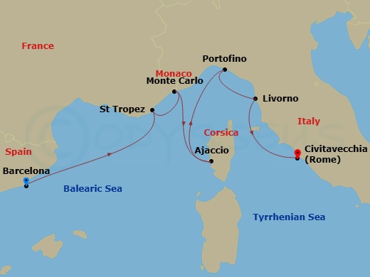map of itinerary