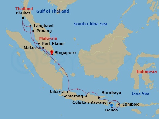 map of itinerary