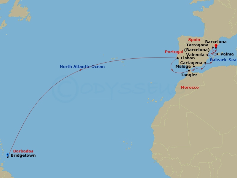 map of itinerary