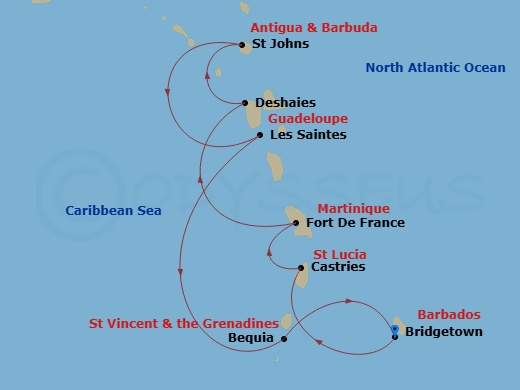 map of itinerary