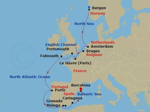 map of itinerary