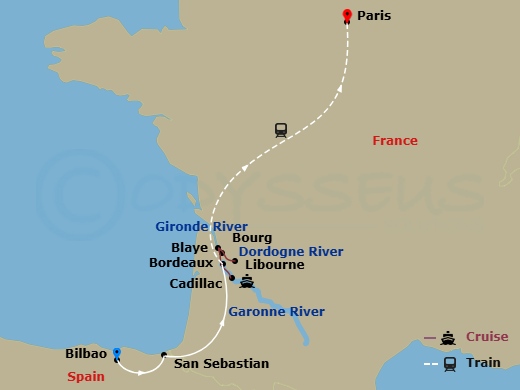 map of itinerary