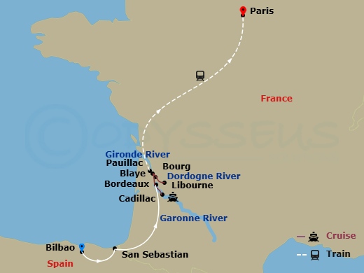 map of itinerary