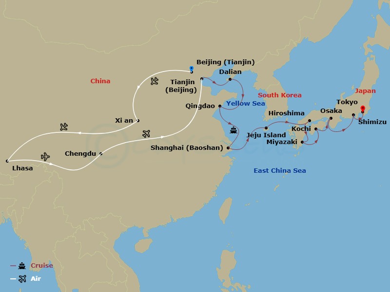 map of itinerary