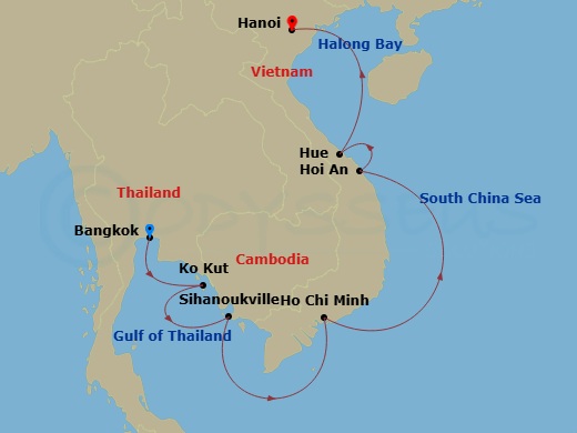 map of itinerary