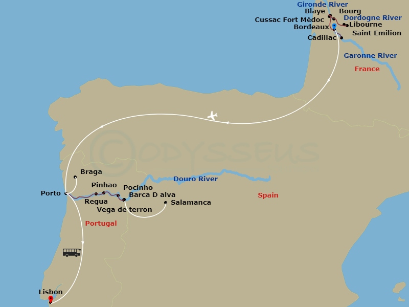 map of itinerary