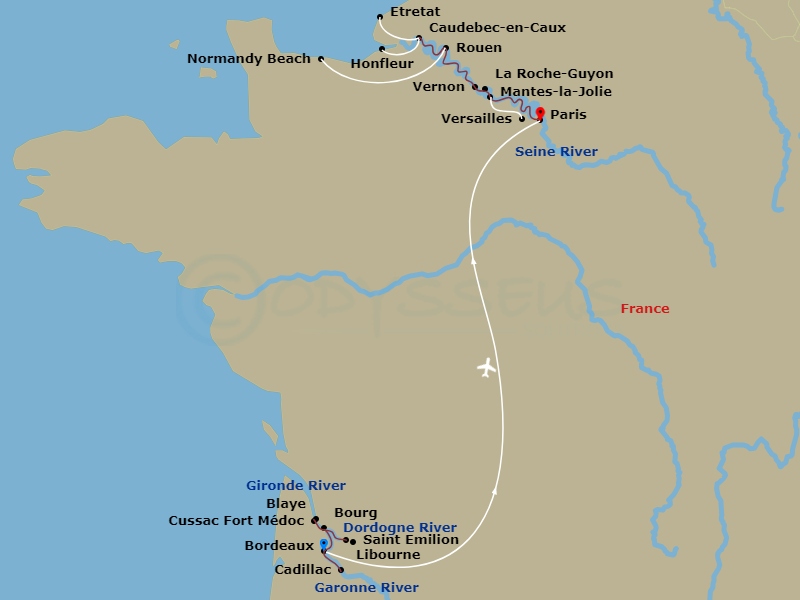 map of itinerary