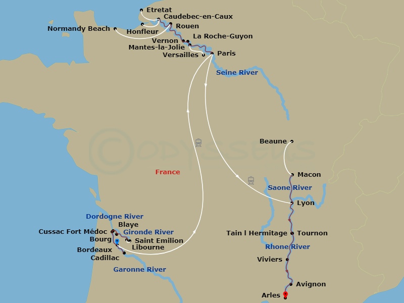 map of itinerary
