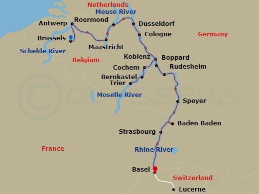 map of itinerary